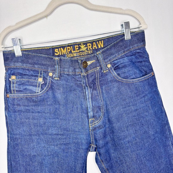 Simple & Raw Selvedge Jeans 31x31 Cone Mills Limited Edition Denim Button Fly - Picture 4 of 14